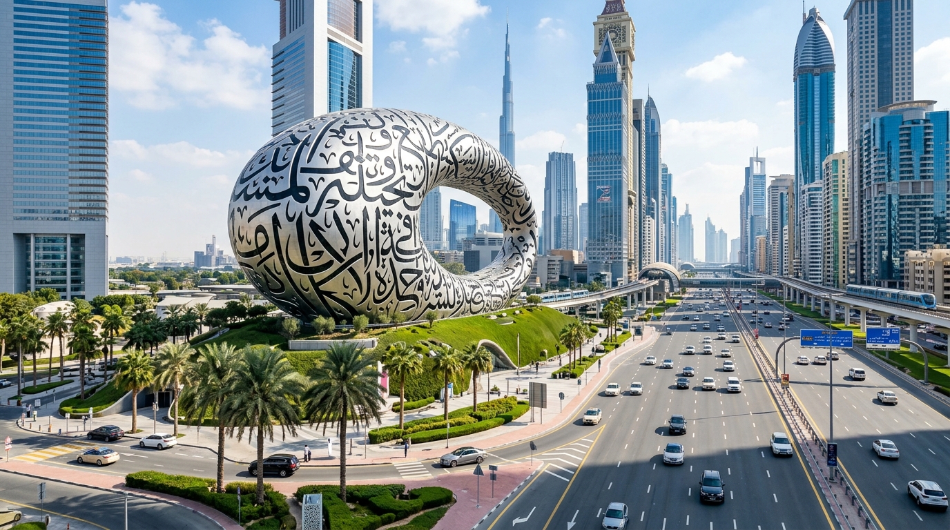 Dubai Museum of the Future and Sheikh Zayed Road